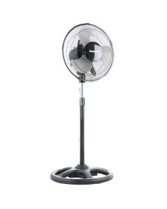 Impress Mighty Mite 10 Inch 3 Speed High Velocity Standing Fan in Black