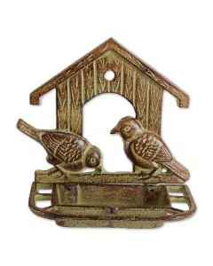 WALL MOUNTED CAST IRON BIRD FEEDER